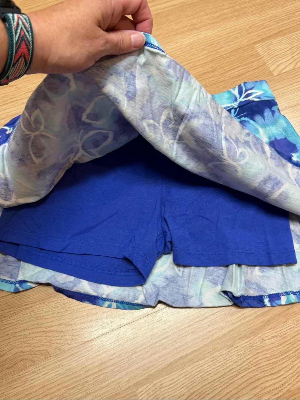 The Children’s Place Girls XL 14 Blue Floral Butterfly Skater Skort Pull On